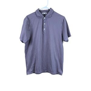 Alex Mill Purple Short Sleeve 100% Cotton Polo Shirt Mens M‎